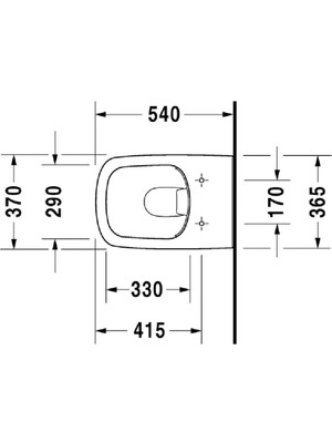 Duravit Durastyle Rimless® Asma Klozet Seti Amortisörlü Kapak Dahil Beyaz 45383900A1