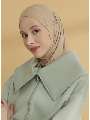 Tuva Çapraz Hijab Spor Bone - Bej - Tuva