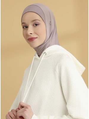 Tuva Düz Hijab Spor Bone - Duman Gülü - Tuva