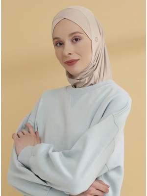 Tuva Çapraz Hijab Spor Bone - Açık Vizon - Tuva