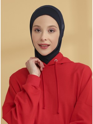Tuva Düz Hijab Spor Bone - Lacivert - Tuva