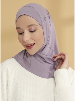 Tuva Düz Hijab Spor Bone - Lila - Tuva