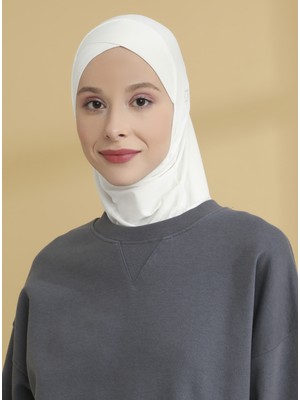 Tuva Çapraz Hijab Spor Bone - Krem - Tuva