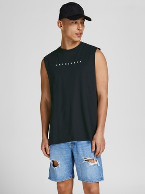 Jack & Jones 12210016_Jorcopenhagen Ee O Yaka Regular Fit Baskılı Siyah Erkek T-Shirt