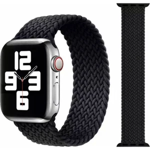 Apple Watch Uyumlu 5 42 mm Örgü Solo Loop Kordon Kayış Medium: 14,7 cm Siyah
