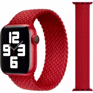 Apple Watch Uyumlu 5 42 mm Örgü Solo Loop Kordon Kayış Medium: 14,7 cm Kırmızı