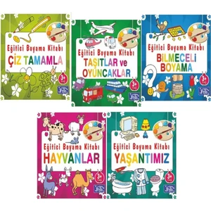 Parıltı Yayınları Eğitici Boyama Serisi 2 - 5 Kitap