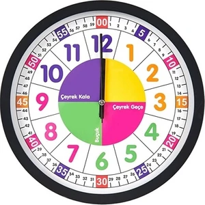 Öğretici Çocuk Odası Saati - 30 cm