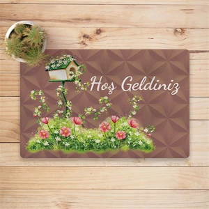 Hoşgeldiniz Dijital Baskılı 50X70CM Dekoratif Çok Amaçlı Iç ve Dış Kapı Paspası