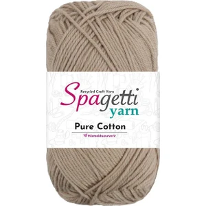 Spagetti Yarn Pure Cotton Bej El Örgü Ipliği