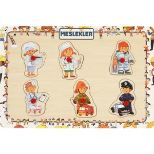 Tutmalı Interaktıf Puzzle Meslek