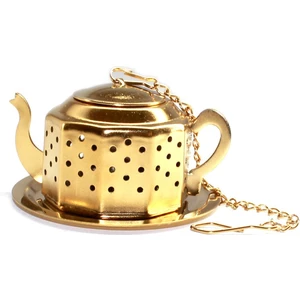 BA0059 Stainless Steel Tea Infuser Gold Çelik Süzgeç