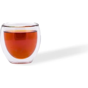 BA2004 Double Wall Glass Cup - Çift Cidarlı Cam Kupa 80 ml