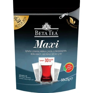 Beta Maxi Bergamot Aromalı Jumbo Demlik Poşet Siyah Çay 50 x 25 GR