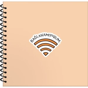 Hisli Şeyler Çizgili Defter 16 x 15 cm Bağlanamıyorum 50 Yaprak