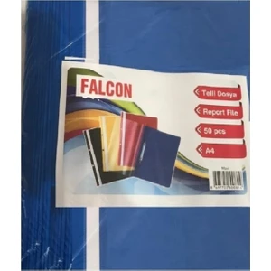 Falcon telli Dosya Plastik Mavi A4 50′li