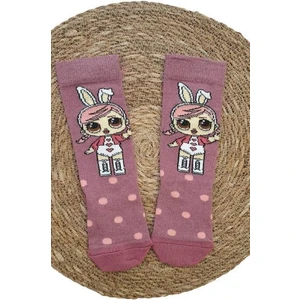 Bebekli Kız Çocuk Dizaltı Çorap