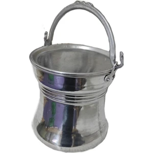 Alüminyum Bakraç 21 cm İnce Bel Yoğurt Bakracı Süt Bakracı