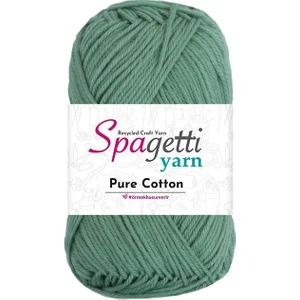 Spagetti Yarn Pure Cotton Çağla Yeşil El Örgü Ipliği