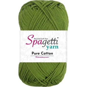 Spagetti Yarn Pure Cotton Yağ Yeşil El Örgü Ipliği