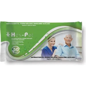 Has-Pet Antibakteriyel Perine Bölgesi Temizleme Havlusu 17X22 cm 50'li Paket