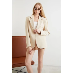 Lime Moda Palazzo Ceket-Taş