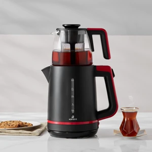 Maxi Tea XL 2in1 Cam Demlikli Çay Makinesi ve Kettle Cranberry