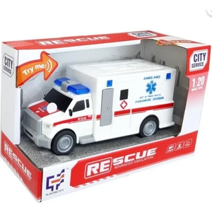 Can-Em Oyuncak Pilli Sesli Işıklı Sürtmeli Ambulans A1117-1