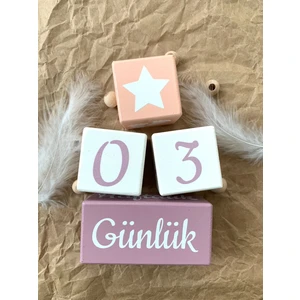 Bianne Atölyesi Bi Anne Atölyesi Bebek ve Çocuklar Için Ahşap Anı Küpü Anı Küpü Seti Hamilelik,doğum Fotoğraf Çekimi ve Dekorasyon 52343