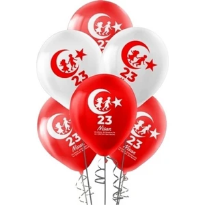 Parti Keyfi 23 Nisan Temalı Pastel Renk Lateks Balon - 20 Adet