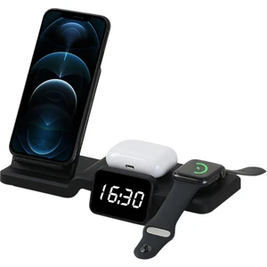 C100 5 1 Saat Kablosuz Şarj Şarj Tutucu Standı Iphone - Apple Watch Uyumlu - Airpods (Yurt Dışından)