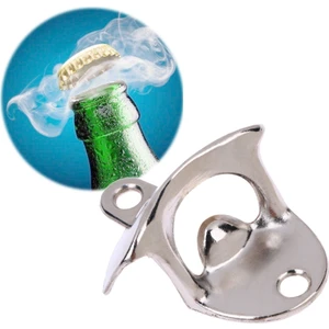 2 Adet Vintage Şişe Açıcı Duvar Şarap Bira Açacağı Monteli Gümüş Rengi (Yurt Dışından)