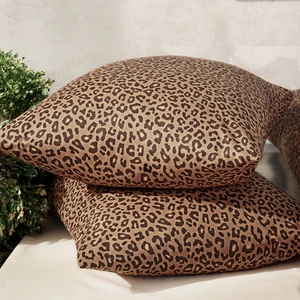 Cote Blanc Leopar  Pamuk Ranforce 2'li Yastık Kılıfı 50X70