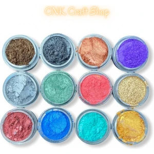 Epoksi Kalıp Cank Epoksi Reçine Sedef Toz Pigment Seti 12X10ML / Şeffaf Epoksi Reçine Pigment/ Cnk Craft Shop