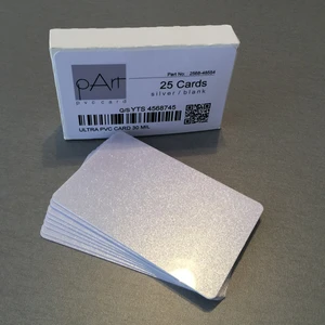 Pvc Metalik Gümüş Yaldız Termal Kart 25 Adet