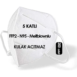 TOPTAN-FFP2-N95- Fabrika Satış Mağazasından Toptan Fiyatına Perakende N95 Maske - Mükemmel Kalite - 20 Kutu - 200 Adet - Beyaz