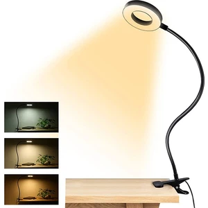 Klipsli Okuma Işıkları 3 Renk Modları ile 48 LED USB Masa Lambası 10 Parlaklık Göz Koruması 360 Â ° Esnek (Yurt Dışından)