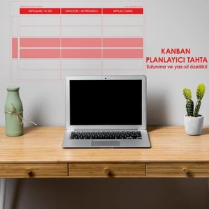 Sihirli Tahta Kanban Planlayıcı 52 x 100 cm + Kalem