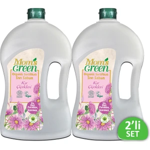 Mom's Green 2'li Set Organik Sertifikalı Sıvı Sabun - Kır Çiçekleri 1500 ml x 2 Adet Ecocert