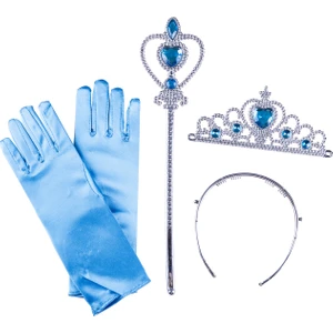 Elsa Karlar Ülkesi Taç - Eldiven - Asa Set - Frozen Set