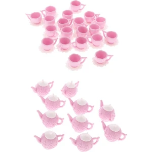 30 Adet Bebek Evi Dollhouse Minyatür Çay Potu Bardak Seti Plastik Sofra Accs (Yurt Dışından)