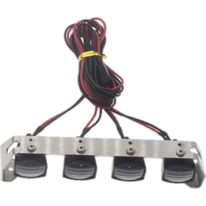 1:10 Rc Araba Işık Bar Seti Yanıp Sönen Lamba Trx4 SCX10 Paletli Aksesuarlar Için 4 LED Işıklar (Yurt Dışından)