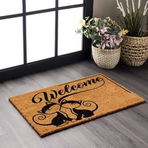 Paspas Welcome Cats Desenli Kapı Önü Paspası