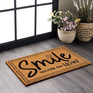 Paspas Smile Home Desenli Kapı Önü Paspası