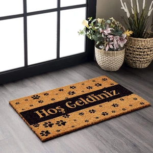 Paspas Hoşgeldiniz Pati Desenli Kapı Önü Paspası