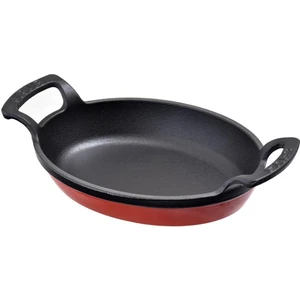 Metal Kulplu Oval Sahan 23 x 17 cm