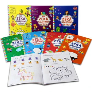 365 Zeka Geliştirici Aktivite Seti 8 Kitap 4 Yaş ve Üzeri Çocuklar İçin