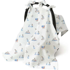 Deux Lapins Bebek Müslin Puset Örtüsü 114X77 cm Bébé Lapin