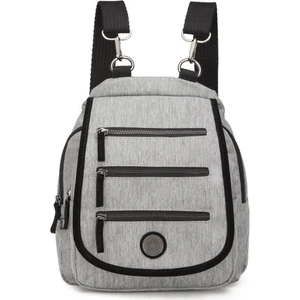 Smart Bags Kırçıllı Gri Kumaş Kadın Sırt Çantası 1169 Siyah