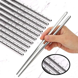 Hediye Ofisi Kore Yemek Çubuğu Paslanmaz Metal Chopstick 5'li